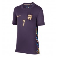 Camiseta Inglaterra Bukayo Saka #7 Segunda Equipación Replica Eurocopa 2024 para mujer mangas cortas